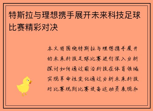 特斯拉与理想携手展开未来科技足球比赛精彩对决